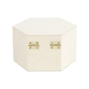 Thumbnail 2 of Creativ Company Кутия, шестоъгълна, дървена, 12 х 7 cm