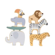 Thumbnail 2 of Small Foot Комплект животни, дървени, за подреждане, 7 части