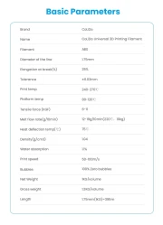 Thumbnail 5 of Филамент за 3D принтер, ABS, 1.75 mm, 1 kg, син