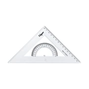 Thumbnail 1 of Filipov Триъгълник, правоъгълен, равнобедрен, с транспортир, 45 градуса, 15 cm