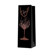 Thumbnail 1 of Торбичка за вино Cheers, чаша, 12 х 35 х 9 cm, черна