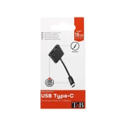 Thumbnail 5 of Адаптер TNB, 4 порта, USB Type-C към 3.5 mm жак, черен