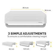 Thumbnail 7 of Поставка за монитор Fellowes Breyta, максимално тегло 15 kg, бяла