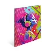 Thumbnail 2 of Herma Папка Music Girl, картонена, с ластик, A4, музикално момиче