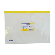 Thumbnail 2 of Office 1 Папка с жълт цип и джоб за визитка, А4, прозрачна