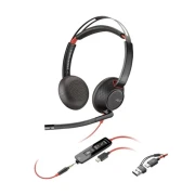 Thumbnail 3 of Слушалки HP Poly Blackwire 5220, 3.5 mm жак и USB Type-C/Type-A адаптер