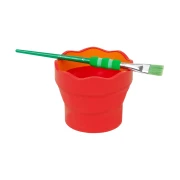 Thumbnail 4 of Faber-Castell Чаша за рисуване Clic&Go, сгъваема, червена