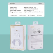 Thumbnail 3 of Слушалки Wesdar TWS198, безжични, с Bluetooth, със зареждащ кейс, черни