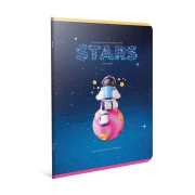 Thumbnail 3 of Gipta Тетрадка Stars А4, бяла хартия, малки квадратчета, картонена корица, шита, 60 листа