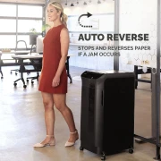 Thumbnail 9 of Шредер за унищожаване на документи Fellowes Automax 600M, P-5, Micro-Cut, 83 L, черен, време за работа 45 мин, време за почивка 30 мин