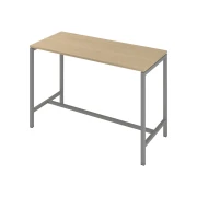 Thumbnail 1 of Висока маса Narbutas Nova, 1600 x 700 x 1050 mm, ПДЧ 25 mm, меламин избелен дъб, сив метал