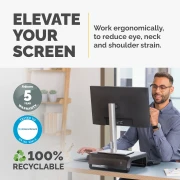 Thumbnail 5 of Поставка за монитор Fellowes Breyta, максимално тегло 15 kg, черна