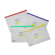 Thumbnail 2 of Office 1 Папка с червен цип и джоб за визитка, А4, прозрачна