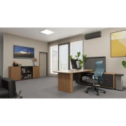 Thumbnail 4 of Ергономичен стол RFG STAR HB, дамаска и меш, Synchronous механизъм, до 150 kg, черна седалка, синя облегалка