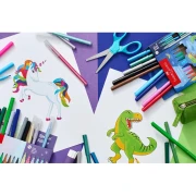 Thumbnail 2 of Faber-Castell Флумастери Динозавър, 10 стандартни и 3 металикови цвята