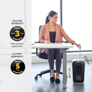 Thumbnail 7 of Шредер за унищожаване на документи Fellowes Powershred LX65, P-4, Cross-Cut, черен, обем на коша 22 L, време за почивка 20 мин