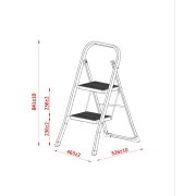 Thumbnail 7 of Стълба Twin, метална, 55 х 46 х 82 cm, 2 стъпала