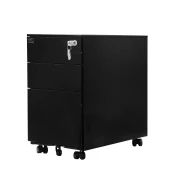 Thumbnail 5 of Контейнер RFG, метален, с три чекмеджета и ключ, 300 х 600 х 560 mm, черен