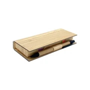 Thumbnail 2 of Linea Комплект листчета, линия и химикалка, в бамбукова кутия, с включен печат, 50 броя