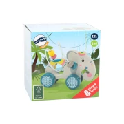 Thumbnail 3 of Small Foot Слонче, дървена играчка за дърпане със спирала, джунгла