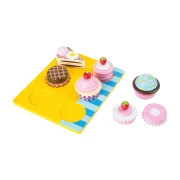 Thumbnail 4 of Small Foot Комплект кексчета и торти за рязане, дървени, 13 части