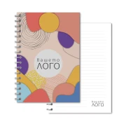 Thumbnail 1 of Тетрадка с печат, A4, широки редове, със спирала, 80 листа