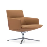Thumbnail 2 of Кресло RFG Ray, екокожа, основа хром, кафяво