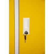 Thumbnail 5 of Гардероб RFG, метален, троен, с три врати, 120 х 40 х 120 cm, бял, с жълти врати