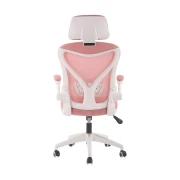 Thumbnail 5 of Директорски стол RFG Jolly White HB, дамаска и меш, Tilt механизъм, полипропиленова основа, до 120 kg, розов