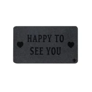 Thumbnail 4 of Изтривалка Olivo Zeus - Happy to see you, 100% полиестер, 40 х 70 cm, сива