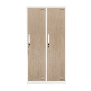 Thumbnail 2 of Гардероб RFG, двоен, метален, с 4 врати, 600 х 450 х 1850 mm, кехлибарен дъб и бяло