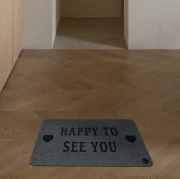 Thumbnail 2 of Изтривалка Olivo Zeus - Happy to see you, 100% полиестер, 40 х 70 cm, сива