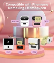 Thumbnail 2 of Phomemo Етикети за термопринтер XP-M18-CA, на ролка, асорти, 5 х 5 cm, 140 етикета, 3 ролки