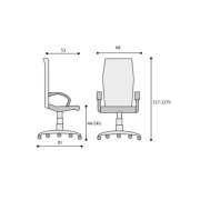 Thumbnail 7 of Геймърски стол RFG Race@Run, екокожа, полиамидна основа, до 130 kg, черна седалка, червена облегалка