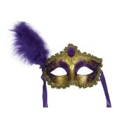 Thumbnail 2 of Маска с пера, златисто-лилава
