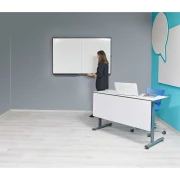 Thumbnail 2 of Top Office Бяла дъска, керамична, с 2 крила, за екран 55''