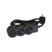 Thumbnail 1 of Разклонител Legrand Standard, 3 гнезда, 1.5 m кабел, черен