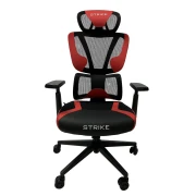 Thumbnail 5 of Геймърски стол RFG Strike, дамаска и меш, Multi-function механизъм, метална основа, до 130 kg, черно-червен