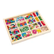 Thumbnail 4 of Small Foot Мъниста за нанизване, в дървена кутия