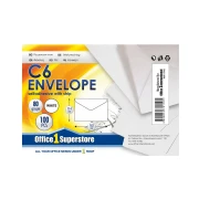 Thumbnail 4 of Office 1 Плик, C6, 114 x 162 mm, хартиен, със самозалепваща лента, бял, 100 броя