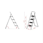 Thumbnail 2 of Стълба Twin, метална, 96 х 46 х 126 cm, 4 стъпала