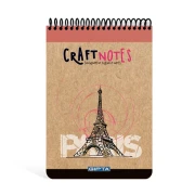 Thumbnail 2 of Gipta Craft Notes Пад, А5, бяла, широки редове, микроперфорация, твърда корица, със спирала, 100 листа