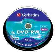 Thumbnail 1 of DVD-R VerbatimW, презаписваем, 4.7 GB, 4x, 10 броя в шпиндел