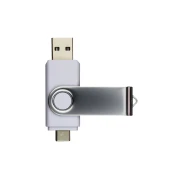 Thumbnail 2 of Office 1 USB флаш памет Swivel, USB 3.0, 16 GB, Type-C OTG, бяла