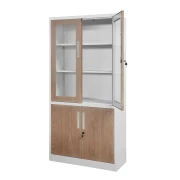Thumbnail 4 of Шкаф RFG, медицински, със стъклени врати, 900 х 400 х 1850 mm, кехлибарен дъб и бяло
