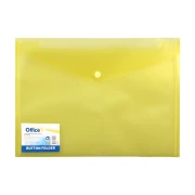 Thumbnail 2 of Office 1 Папка, А4, с копче, прозрачна, жълта
