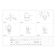 Thumbnail 2 of Офис стол RFG Smart W, дамаска и меш, Tilt механизъм, до 120 kg, черна седалка, оранжева облегалка