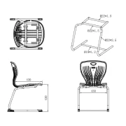 Thumbnail 2 of Ученически стол RFG Maxima C, от V до VIII клас, 43 х 45 х 43 cm, до 120 kg, небесносин