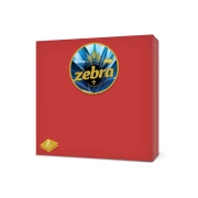 Thumbnail 1 of Салфетки Zebra Deluxe, двупластови, 33 х 33 cm, червени, 35 броя