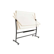 Thumbnail 7 of Rocada Бяла дъска Natural, въртяща се, магнитна, двустранна, на колела, 129 x 100 cm